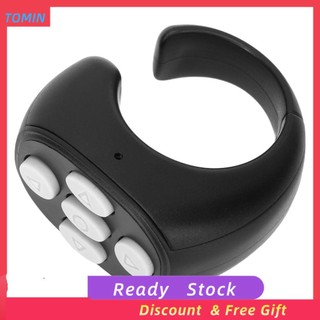 Tominihouse Bluetooth 5.3 Ring Remote Control Page Turner Cell Phone Camera Shutter Selfie for Video Reading