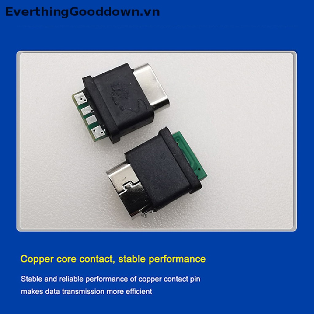 Bộ 2 Đầu Nối Ổ Cắm Type-C Hai Đầu Dòng Điện Cao Cấp