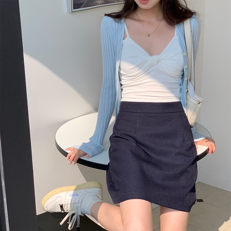 Áo hai dây SUXI có mút đệm ngực thời trang mùa hè quyến rũ cho nữ