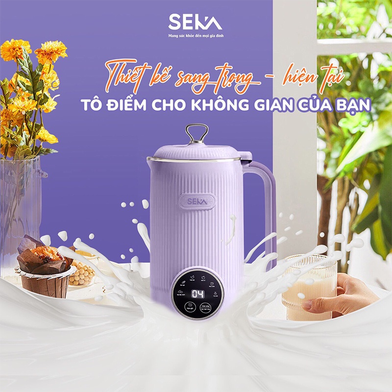 Máy làm sữa hạt, Máy xay sữa hạt đa năng SEKA SK320 600ml công suất 600W 5 chức năng bảo hành 12 tháng chính hãng