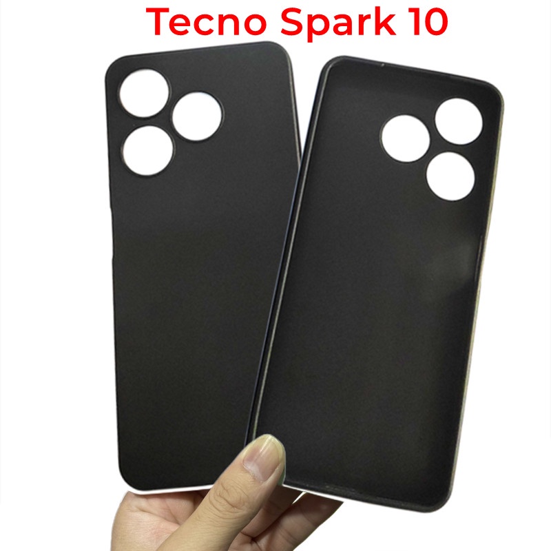 Ốp Điện Thoại Mềm Màu Đen Nhám Cho Tecno Spark 10