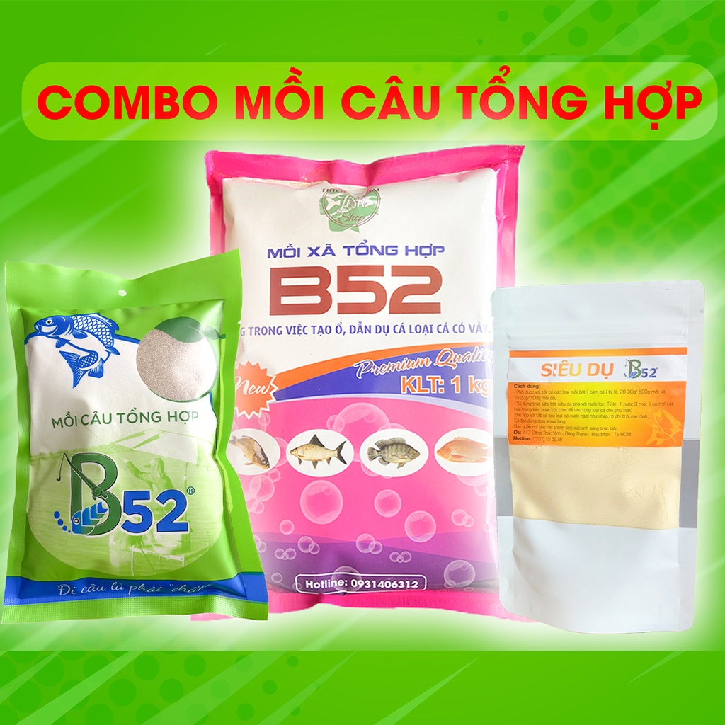 Combo Mồi Câu Tổng Hợp (1 xã, 1 mồi câu, 1 siêu dụ)