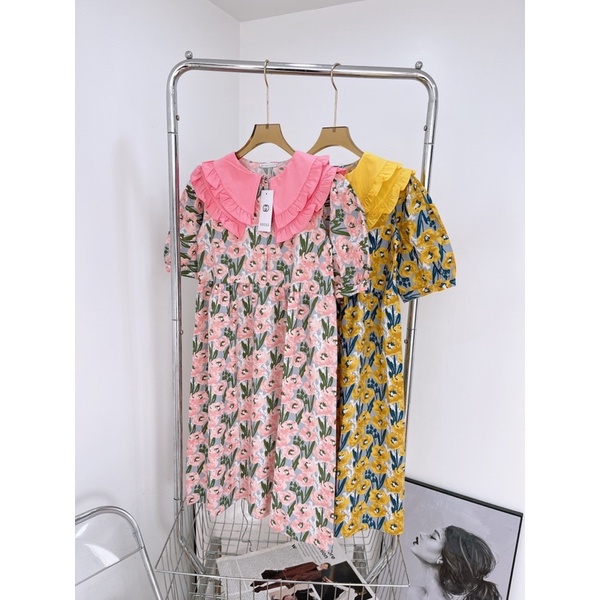 [ 𝐅𝐑𝐄𝐄 𝐒𝐇𝐈𝐏 ] ❤❤️váy hoa xinh suất sắc phom to dài chuẩn mẫu bầu bì bom chen thoải mái màu xinh quá chị em oi Em