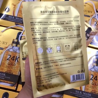 HỘP 10 MIẾNG Mặt nạ lụa 24k Goldzan cao cấp