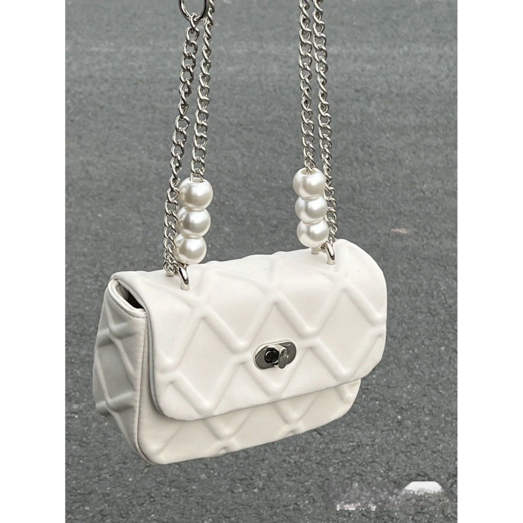 Túi Xách Đeo Chéo Đính Ngọc Trai Thời Trang Mới 2023 Dành Cho Nữ