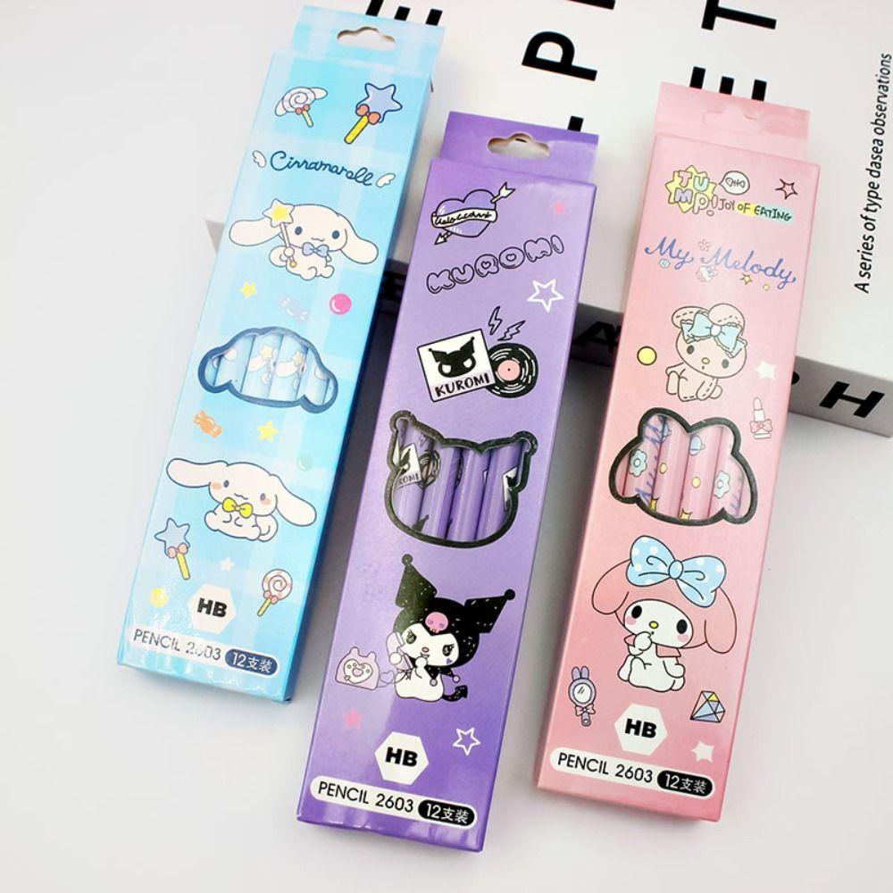 Set 12 Bút Chì Màu Hình Thỏi Cinnamoroll Dễ Thương