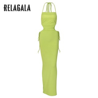 RelaGala Thời trang nữ không tay hở cổ hở lưng gợi cảm