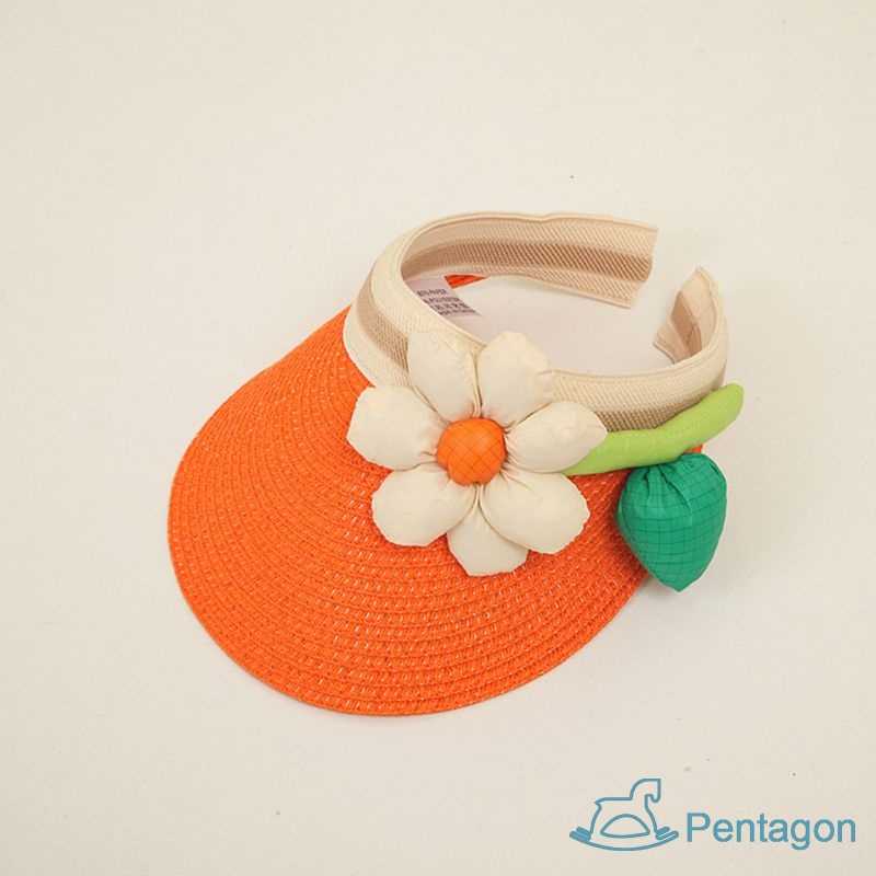 Mũ Chống Nắng Mùa Hè Vành Rộng Hở Chóp Thoáng Khí Dễ Thương Cho Bé Gái