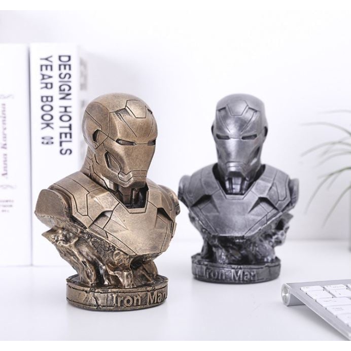 Mô hình Iron Man tượng bán thân Tony Stark MK46, 18cm