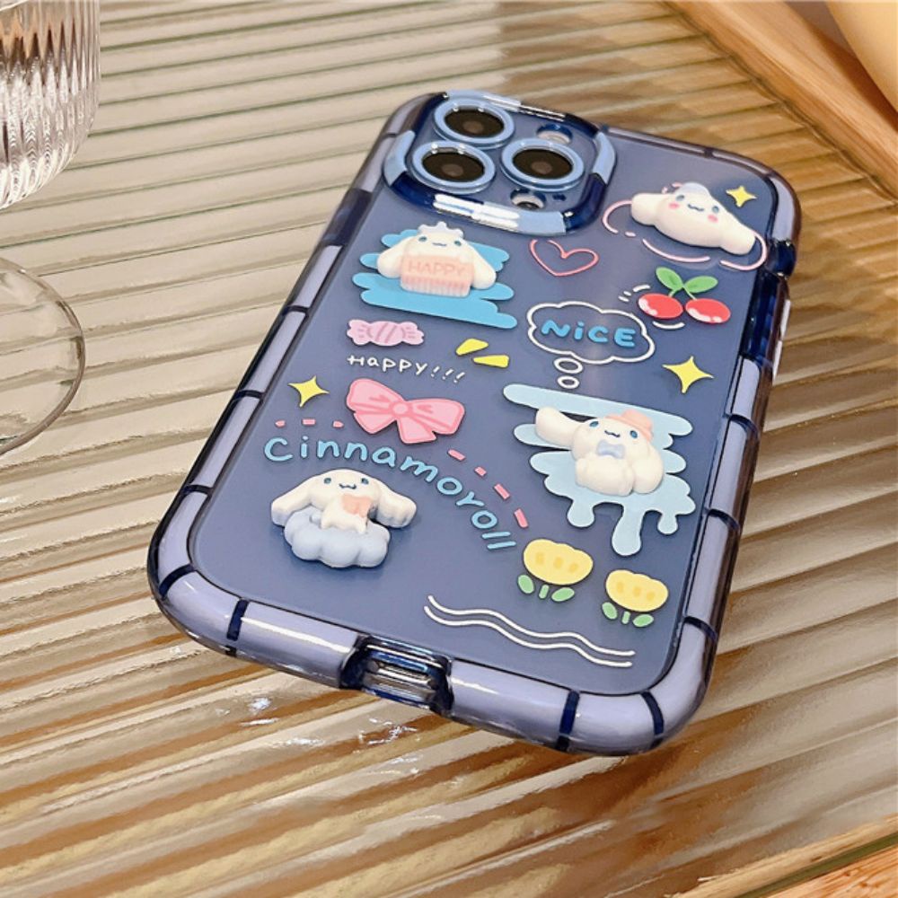 Ốp Điện Thoại TPU Mềm Dày Chống Sốc Hình Cinnamoroll Kulomi 3D Cho IPhone 11 12 13 14 Pro Max