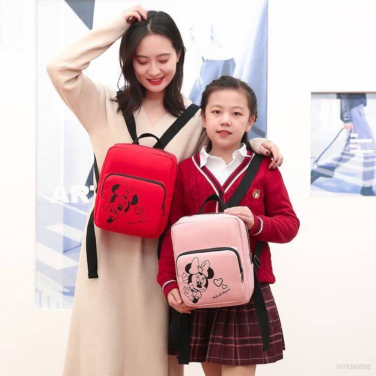 DISNEY Ba Lô Đi Học Cỡ Lớn Chống Thấm Nước In Hình Chuột Mickey Minnie Thời Trang Đa Năng