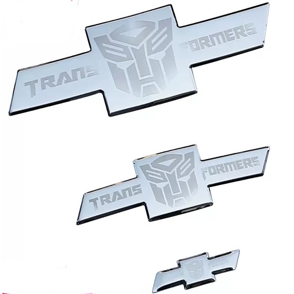 Bộ 2 / 3 Miếng Dán Logo Trước Và Sau Bằng Thép Không Gỉ Màu Bạc Trang Trí Cho Xe Hơi Chevrolet Old Cruze 09-14 Malibu