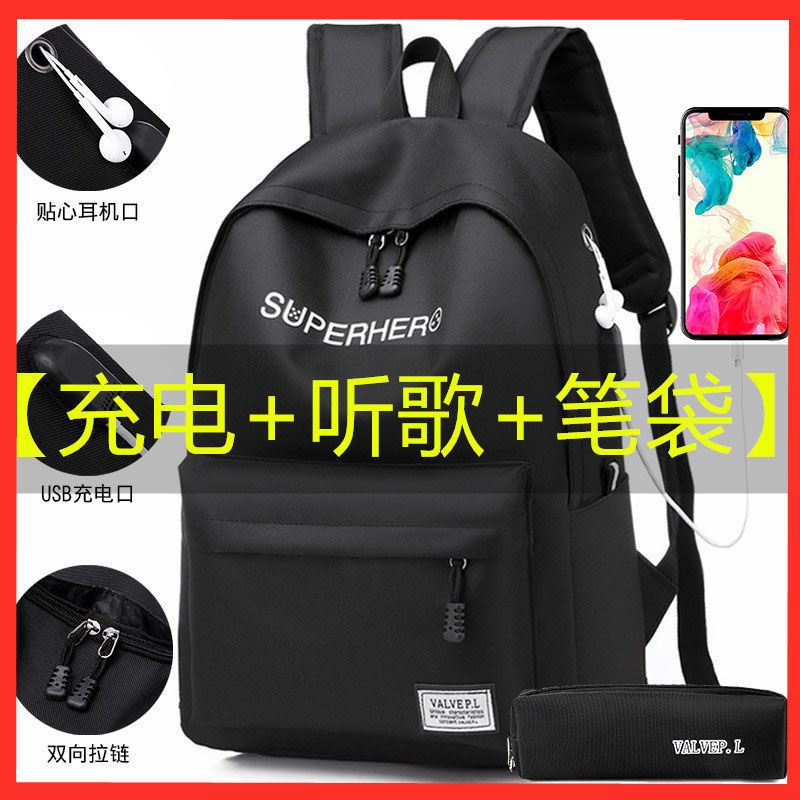 Ba Lô Đi Học Vải Canvas Sức Chứa Lớn Phong Cách Hàn Quốc Mới Cho Nam Sinh Tiểu Học