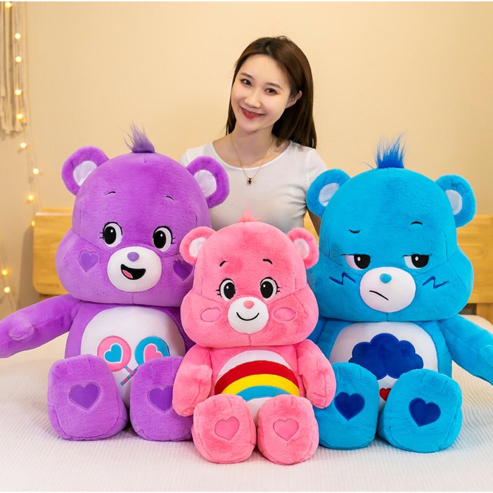 Gấu Teddy Nhồi Bông Màu Cầu Vồng Cỡ Lớn Mềm Mại Xinh Xắn