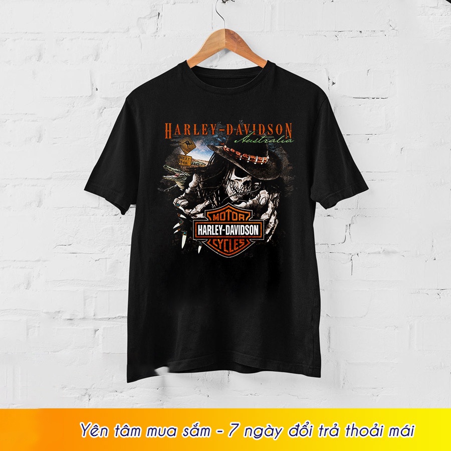 Áo thun nam in hình harley davidson motor - bigsize 5XL 6XL 7XL M3022