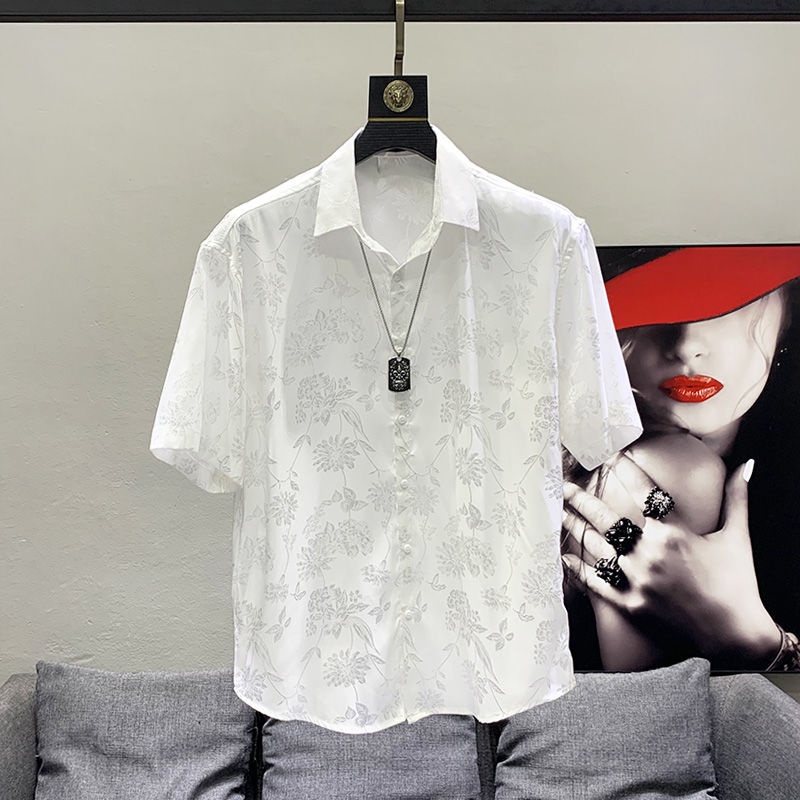 Áo Sơ Mi Tay Ngắn Dáng Rộng Cao Cấp Thiết Kế Đơn Giản Thời Trang Mùa Hè Cho Nam Size S-4Xl Có 3 Kiểu