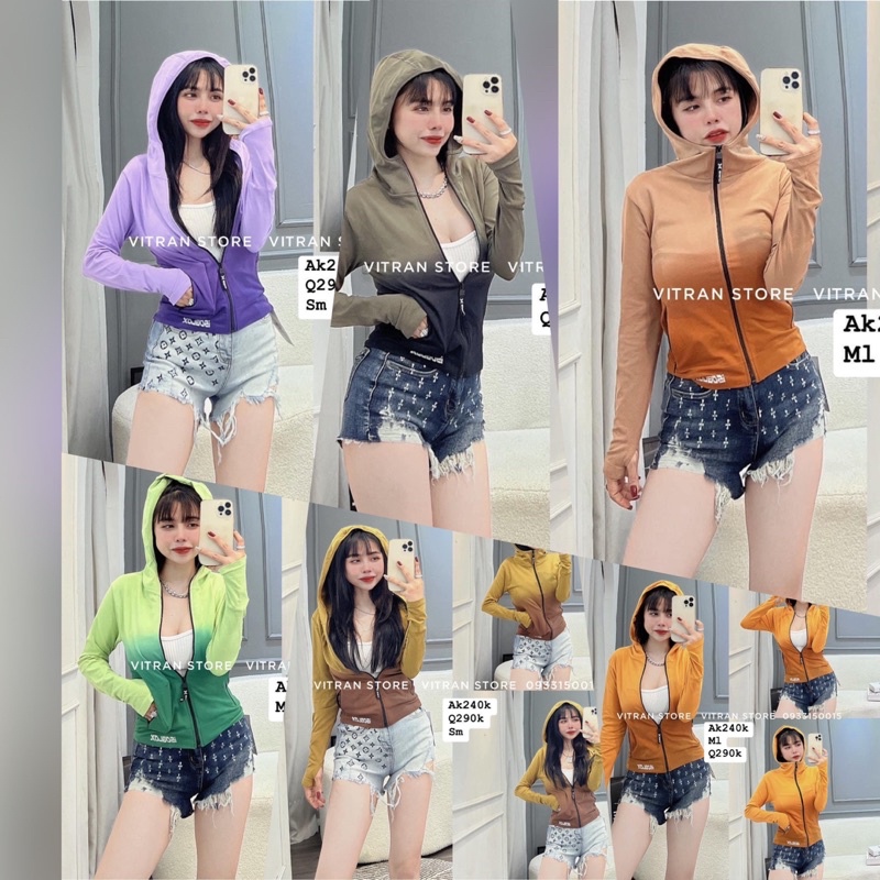 Áo Khoác dệt kim Loang màu mới nhất