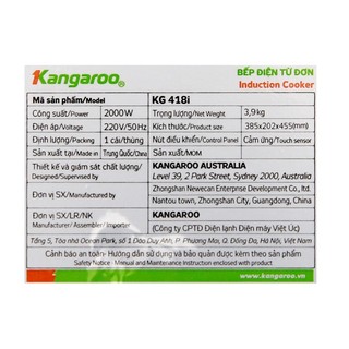 Bếp từ đơn Kangaroo KG418i 2000w