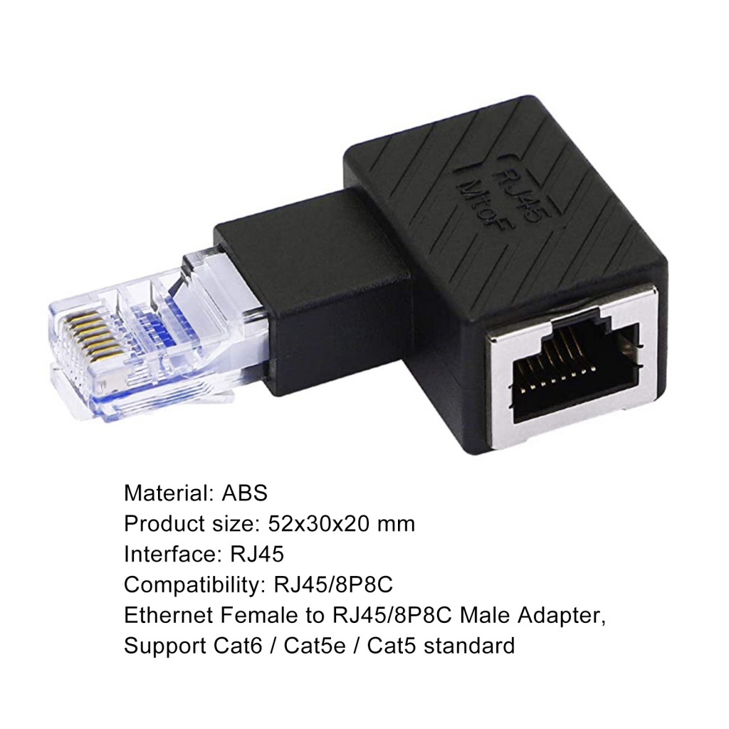 Bộ chuyển đổi mạng LENOVO sunflower 100M RJ45 90 độ từ đầu cắm sang ổ cắm