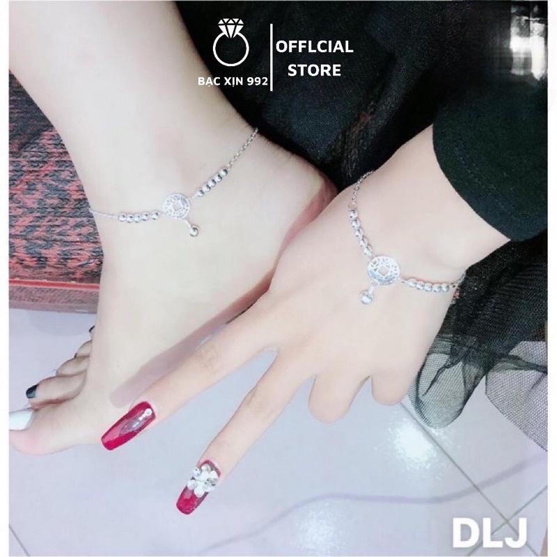 Lắc tay bạc nữ KWJ mang lại may mắn chuẩn bạc .