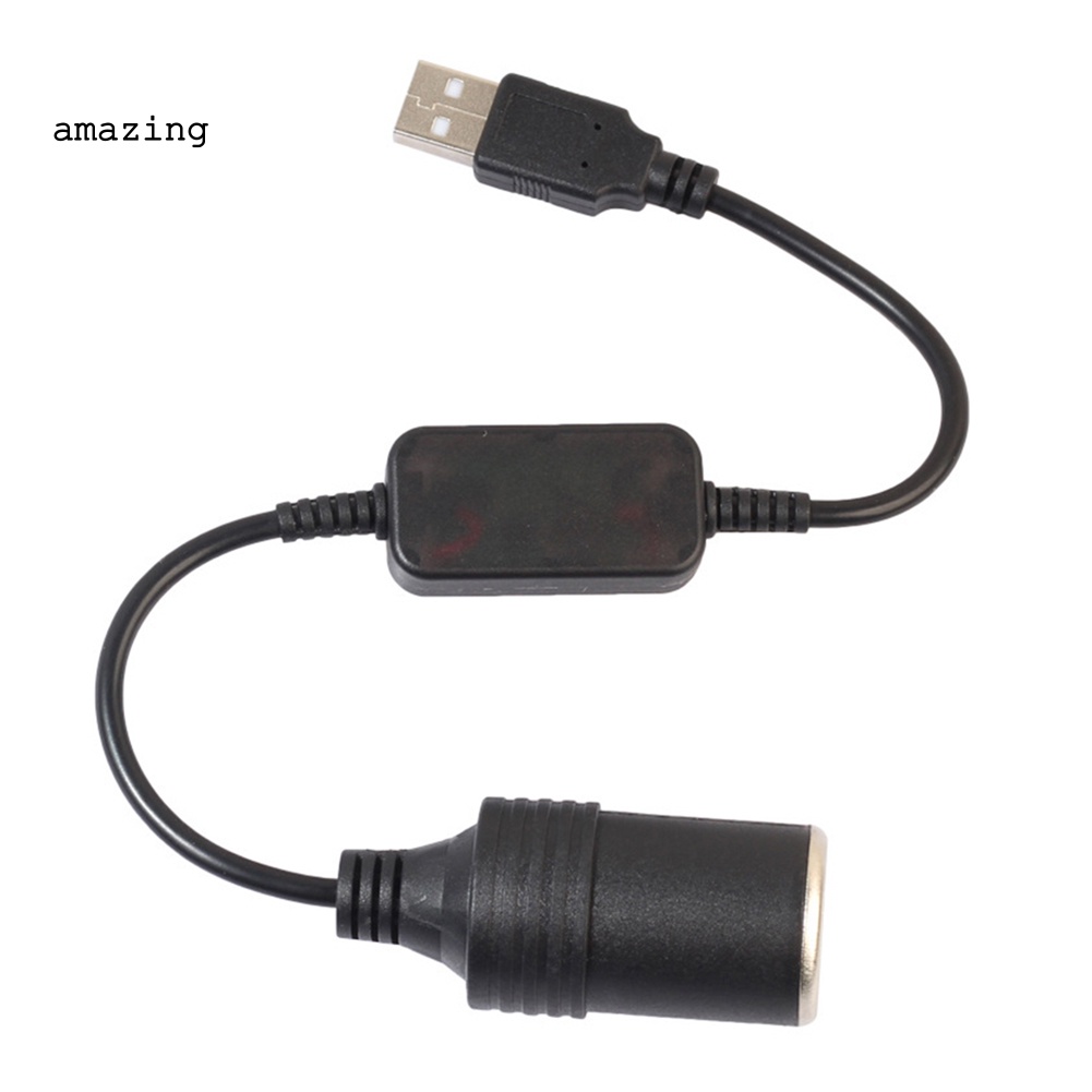 Dây Cáp Chuyển Đổi Tẩu Sạc Từ Đầu Cắm USB 5V Sang 12V Chuyên Dụng Cho Xe Hơi
