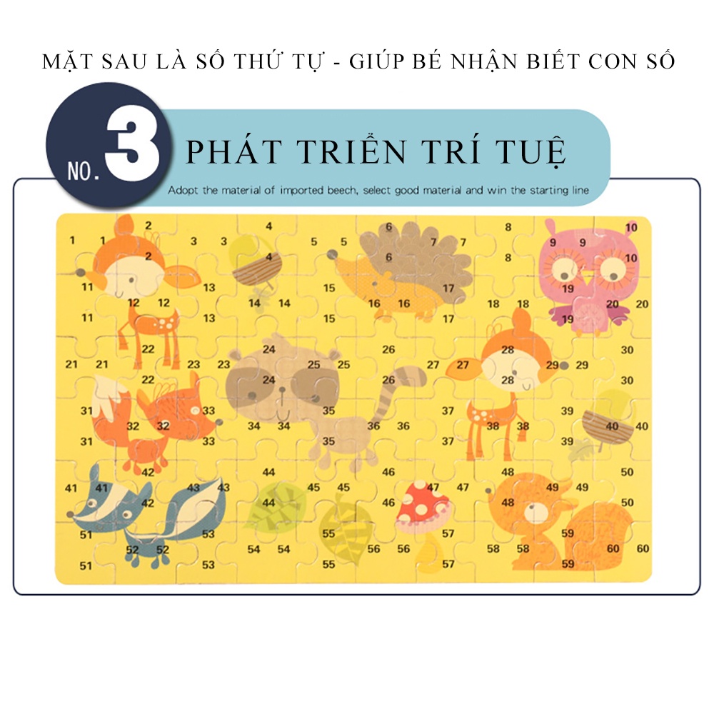 Đồ chơi xếp hình cho bé, đồ chơi trẻ em ghép tranh cho bé có tranh hướng dẫn và hộp đựng cao cấp