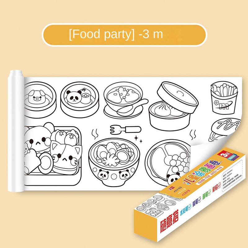 Bộ 3 Cuộn Giấy Tô Màu Sắc Cho Bé