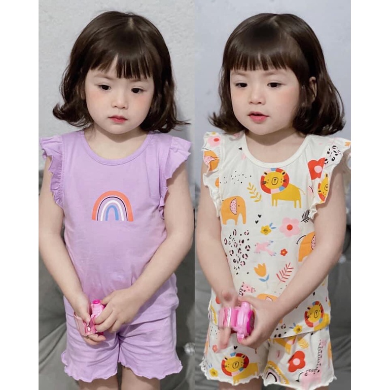Set 2 bộ thun cho bé gái từ 10 đến 20kg