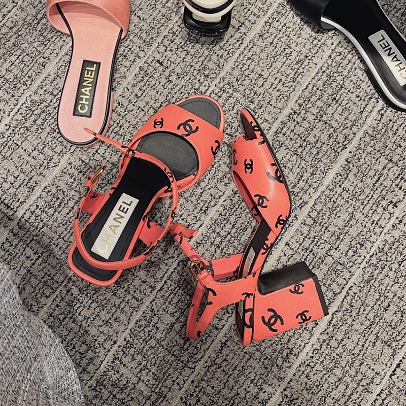 Sandal Cao Gót Hở Mũi Chất Liệu Da Phong Cách Retro 2023 Cho Nữ