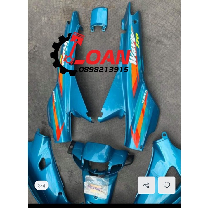 DÀN ÁO WAVE THÁI 110 MÀU XANH NGỌC ZIN HONDA THÁI