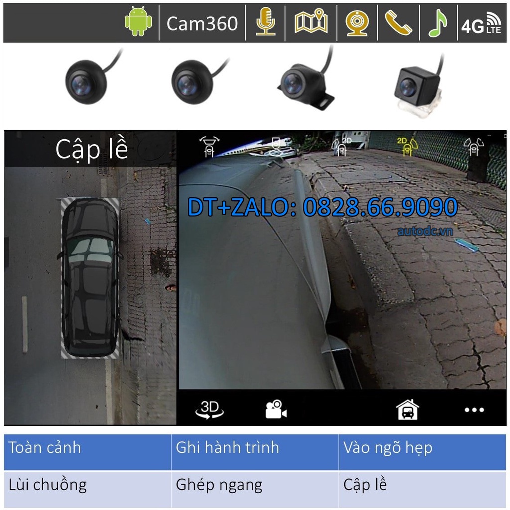 Màn hình Android 12.3 inch - Kích Thước Và Cấu Hình Siêu Khủng Liền CAMERA 360