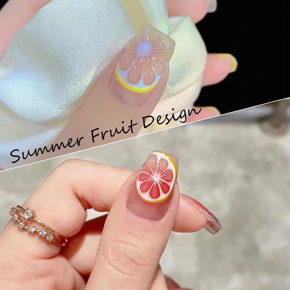 Miếng dán trang trí móng tay 3D STZPRONAIL hình trái cây xinh xắn sáng tạo