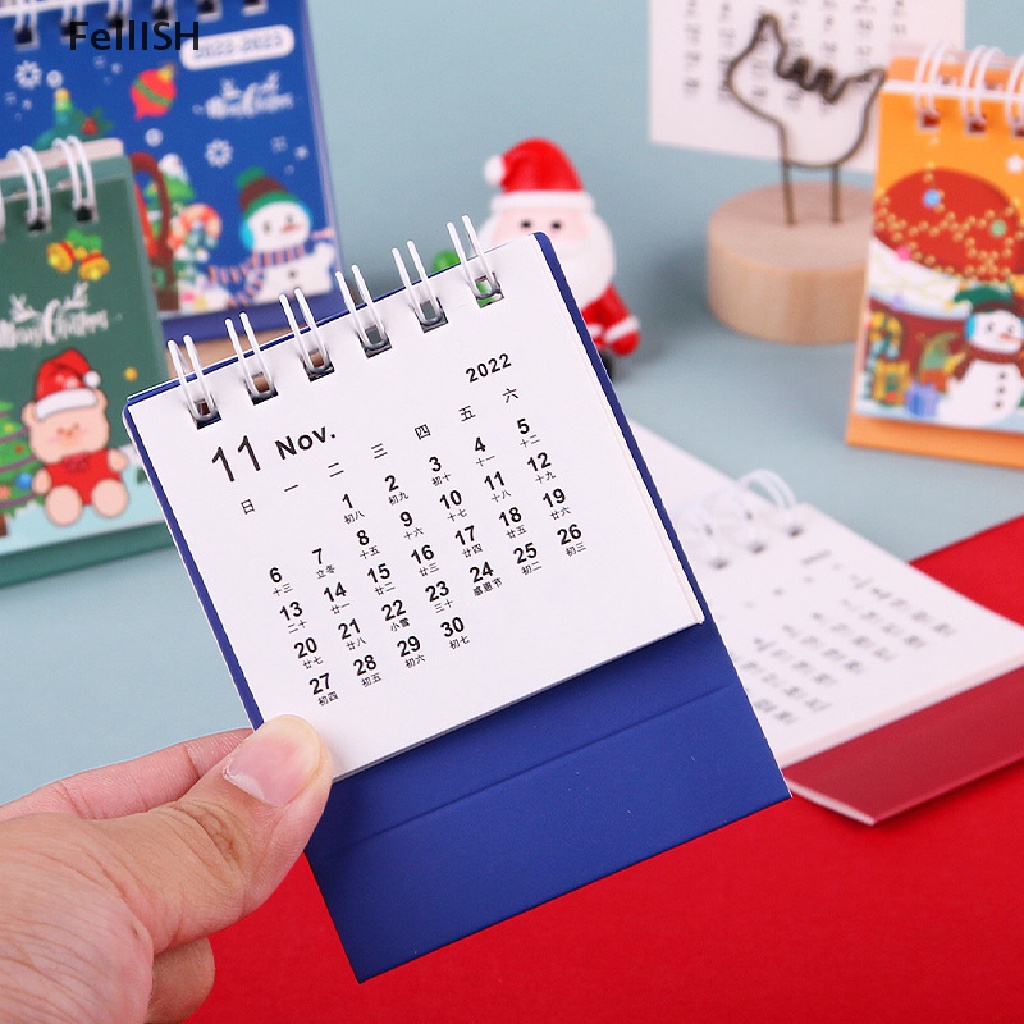 [Felli] Lịch Để Bàn Dạng Lật 4 Phong Cách Trơn Mịn Trang Trí Nhà Cửa 2023 439br