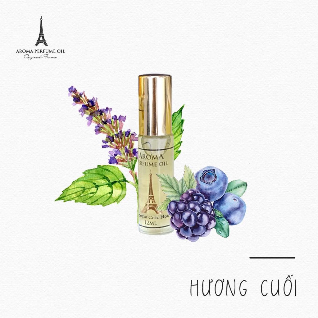 Nước Hoa Pháp Aroma Coco Noir Nữ Tính, Tươi Mát, Gợi Cảm - 12ml