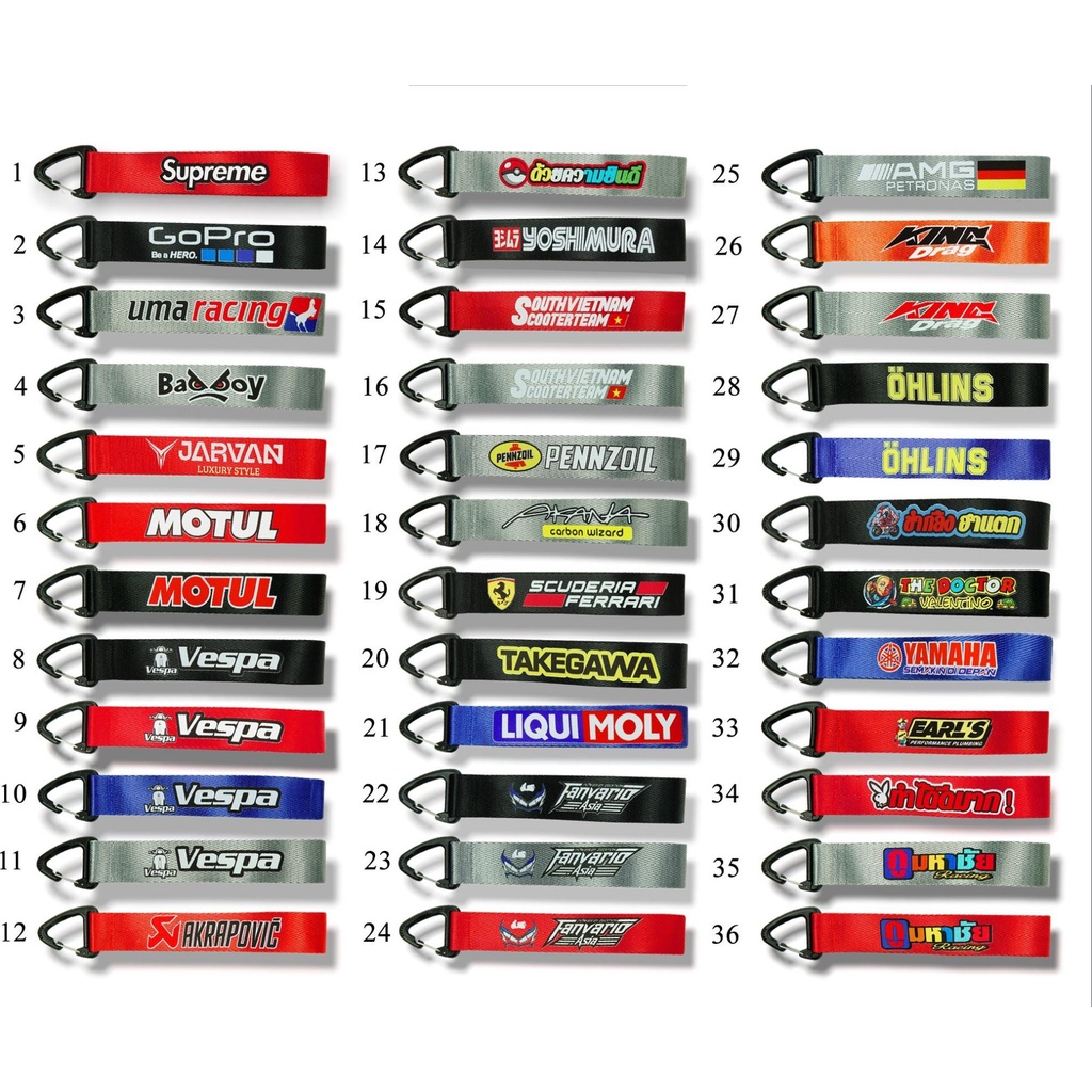 Móc Khóa Dây Bố In Decal Đầu Nhựa Nhiều Mẫu, Siêu Bền, Siêu Đẹp