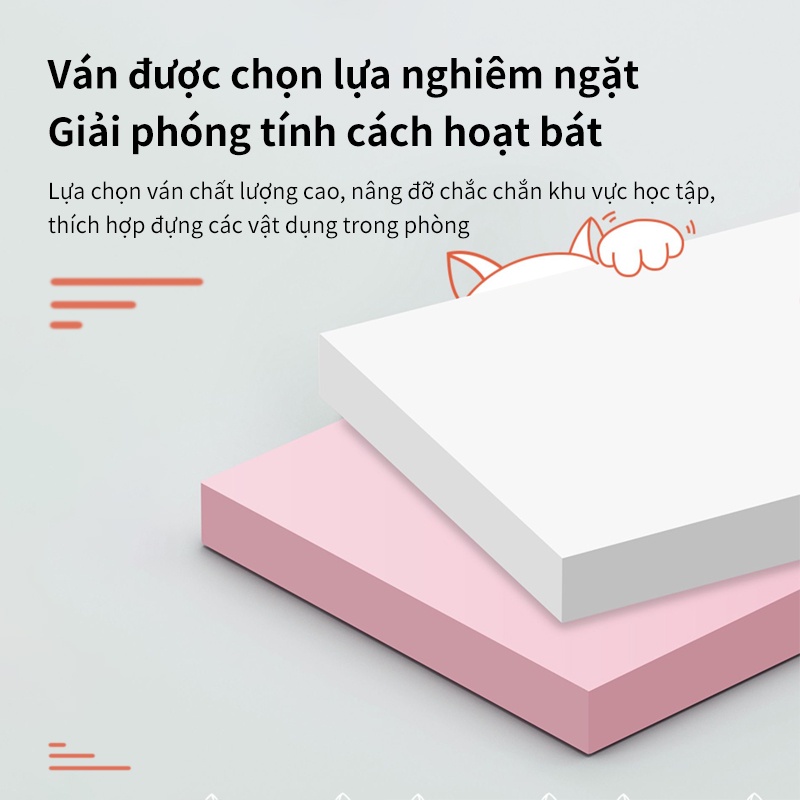 Bàn học trẻ em có ngăn kéo, giá để sách. Bàn gỗ cao cao cấp kích thước 100*55*154cm - YA438
