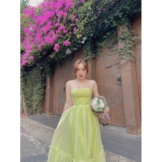 Maxi voan 2s sẵn mút ngực
