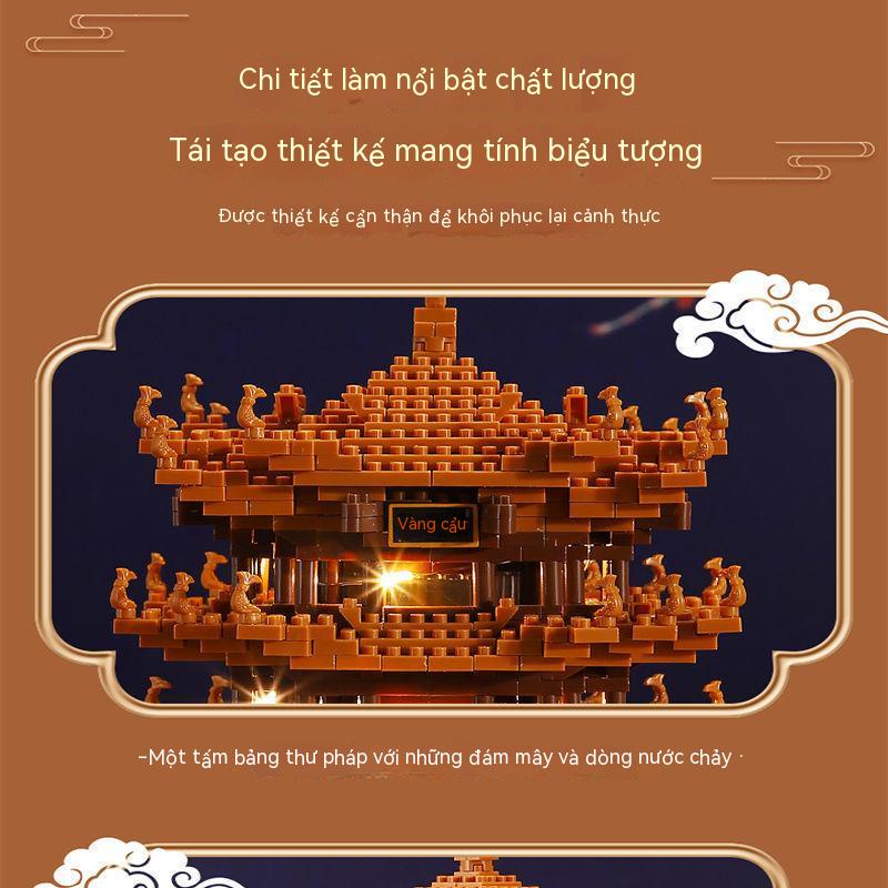 Bộ Đồ Chơi Lắp Ráp Lego Hình Chim Hạc Màu Vàng Cỡ Lớn 1,000 Yuan