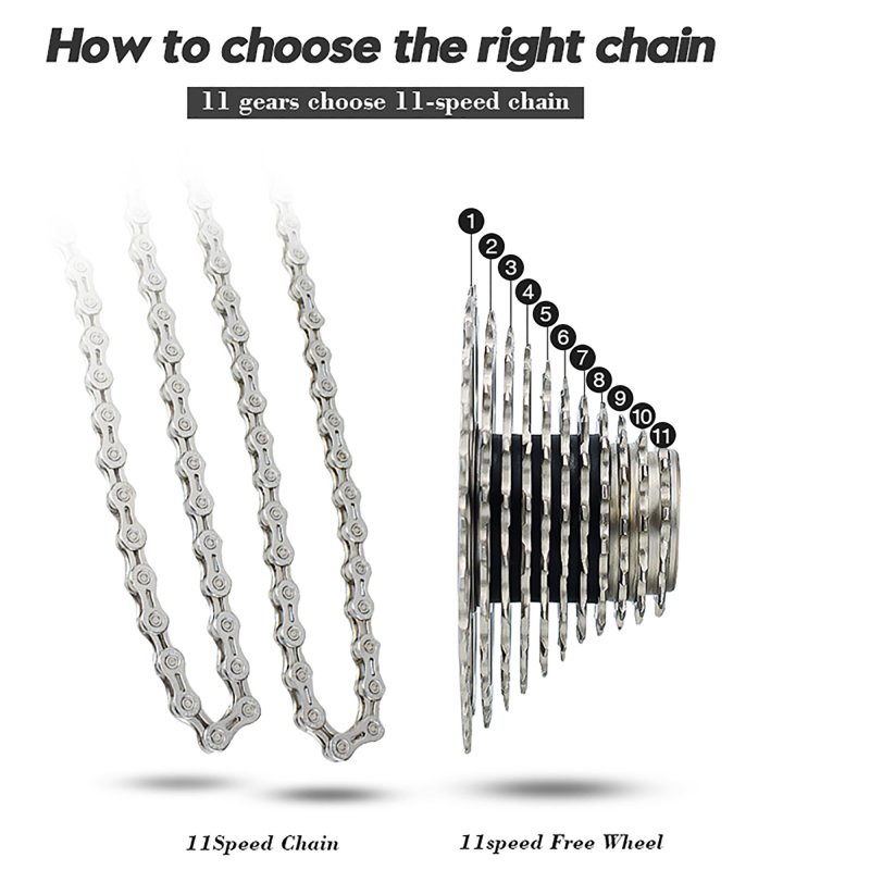 Dây Sên Xe Đạp Thể Thao 8 / 9 / 10 / 11 116 Mắt Xích