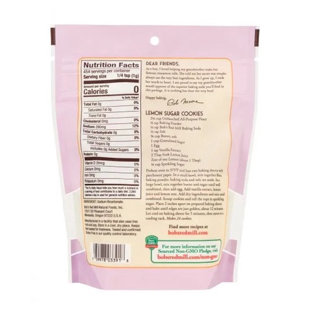 Muối nở Bob's Red Mill Baking Soda không nhôm