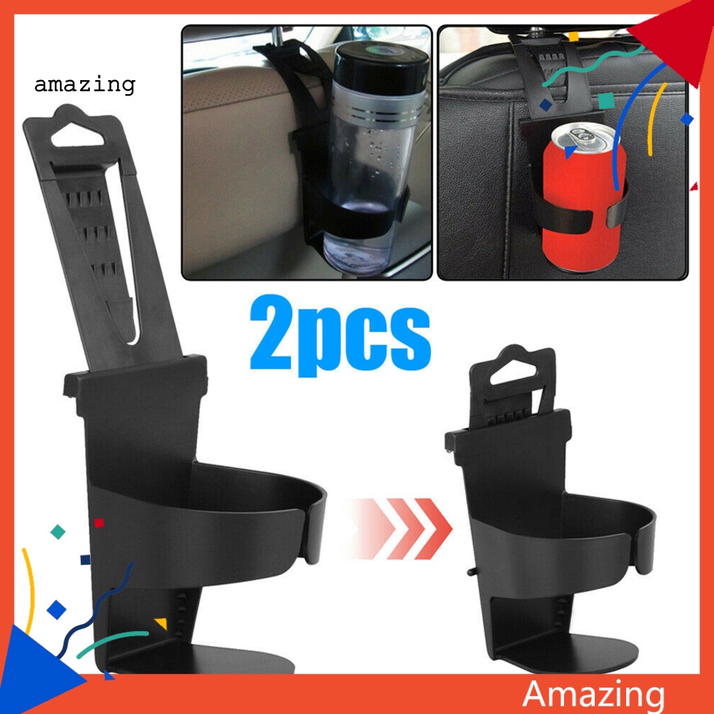 Bộ 2 Giá Đỡ Bình Nước / Cốc Nước / Đồ Uống Gắn Cửa Xe Hơi / Xe Tải Màu Đen Thông Dụng