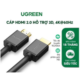 Cáp HDMI 2.0 Ugreen HD104 Ugreen dài 1m 1.5m 3m 5m hỗ trợ 3D 4K