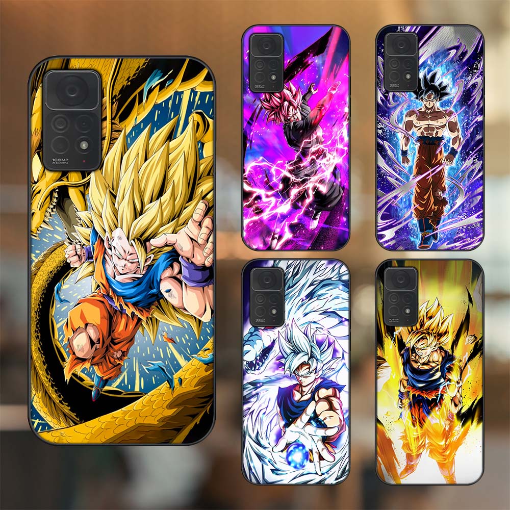 Ốp lưng Xiaomi Redmi Note 11 Pro 4G viền đen in hình Son Goku Dragon Ball Super Saiyan