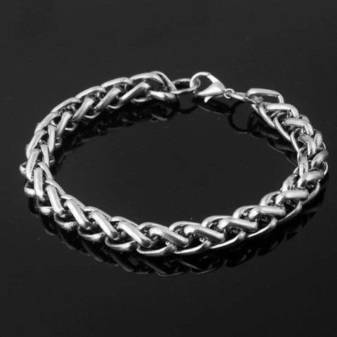 Vòng tay nam nữ LETIS VT63 hợp kim màu bạc, lắc tay phong cách hiện đại cá tính chất liệu bền bĩ không gỉ