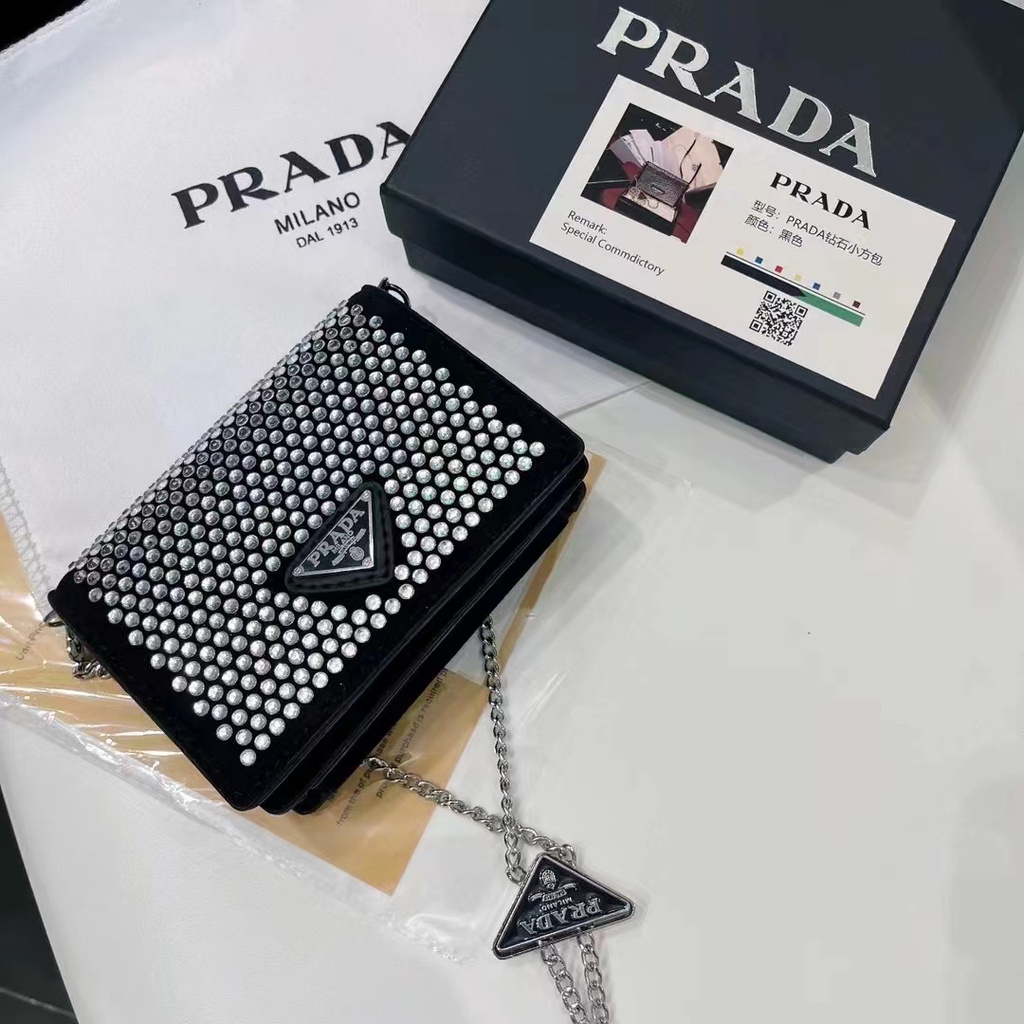 Túi Xách Prada Đeo Chéo Da PU Dáng Vuông Nhỏ Thời Trang Cho Nữ