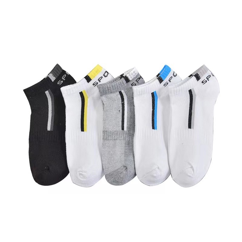 1 Đôi Tất Thể Thao Cổ Thấp Chống Trượt Thoáng Khí Thoải Mái Cho Nam