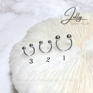 Khuyên Tai, Septum, Môi U 2 đầu bi tròn JOLLY bằng thép y tế