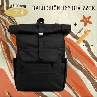 Balo cuộn - backpack - gạch/đen