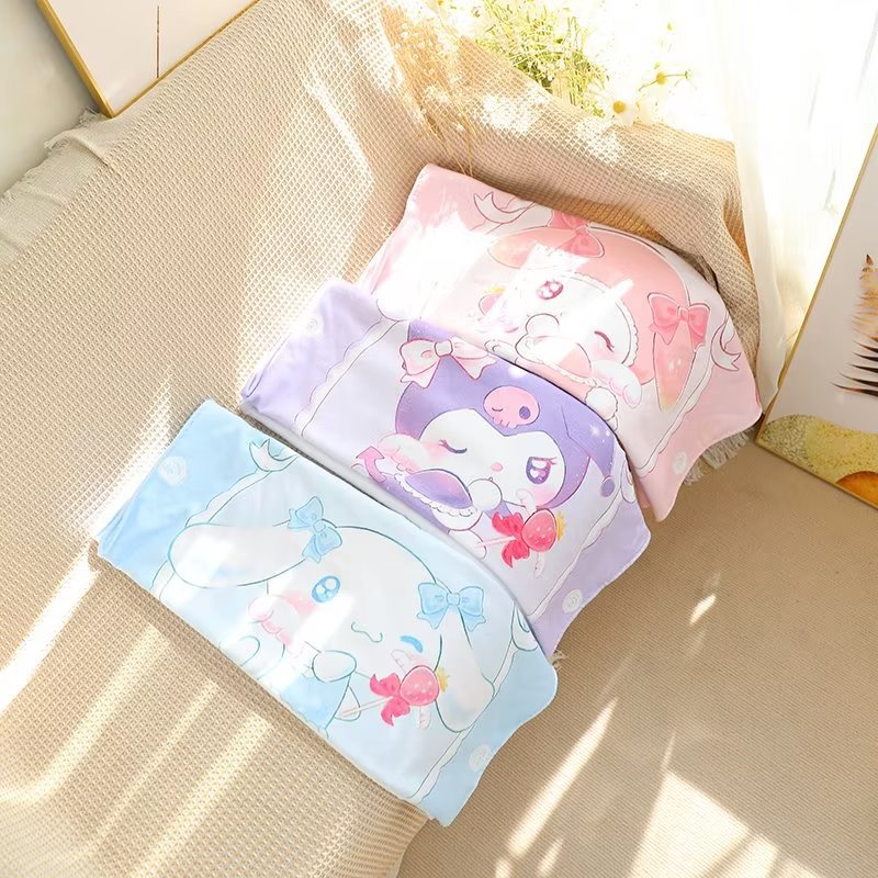 Sam Sanrio Khăn Tắm Cỡ Lớn Nhanh Khô Họa Tiết Dâu Tây Kuromi Melody Purin Cinnamoroll Mùa Hè