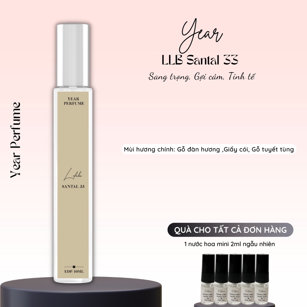 Tinh Dầu Nước Hoa Unisex Year Quyến Rũ Bí Ẩn, Ngọt Ngào Thơ Ngây Dạng Chai Xịt 10ML Lưu Hương Lâu